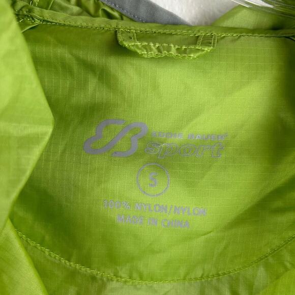 Eddie Bauer Womens Lightweight Jacket Size Small Green Nylon Hood Packable - Picture 4 of 8